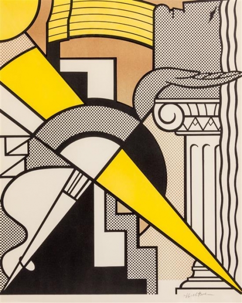 Arrow and Columns by Roy Lichtenstein