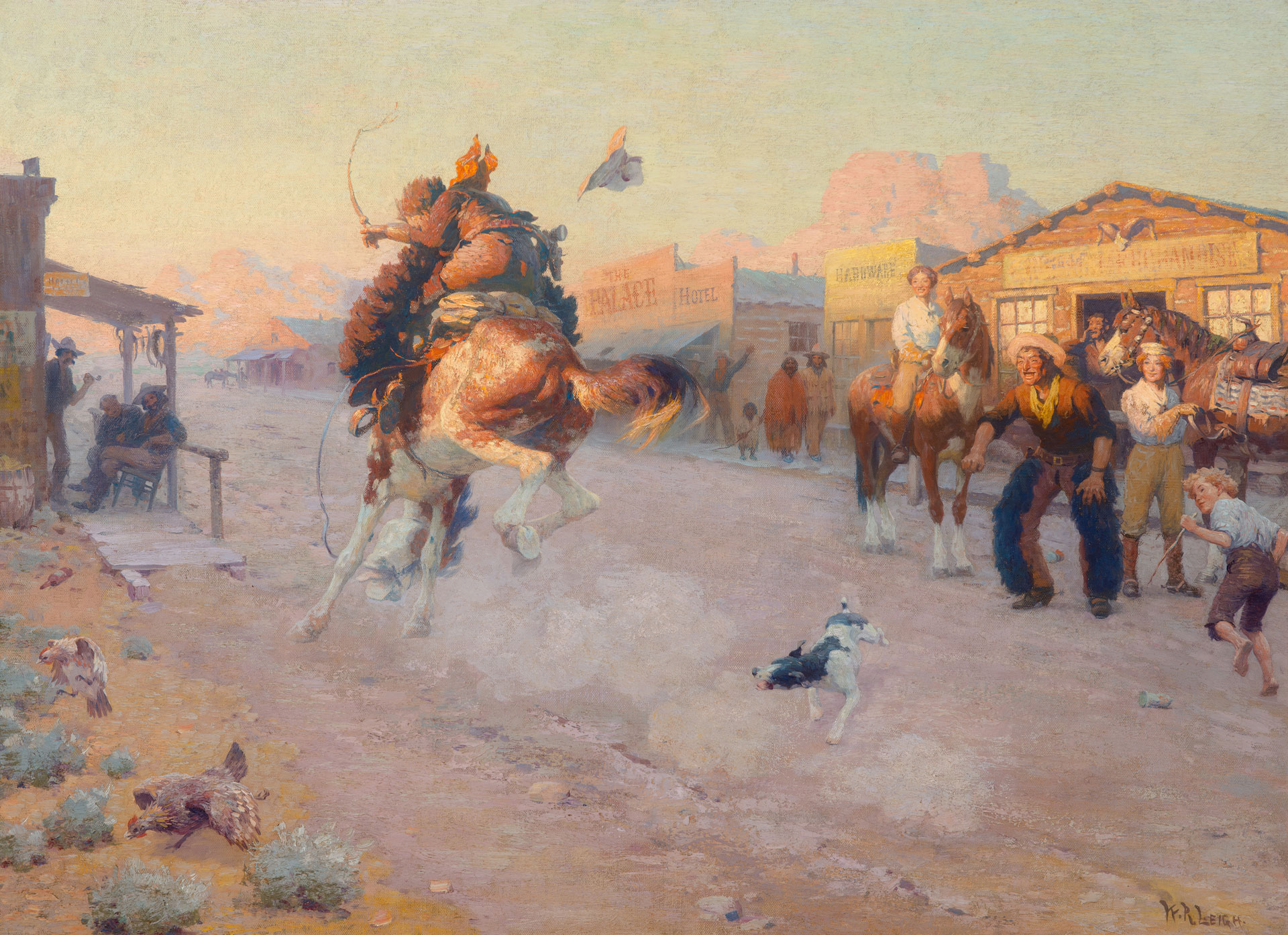 Bucking Bronco with cowboy by William Robinson Leigh